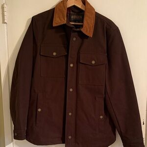 Pendleton Brown Jacket with Tan Corduroy Collar